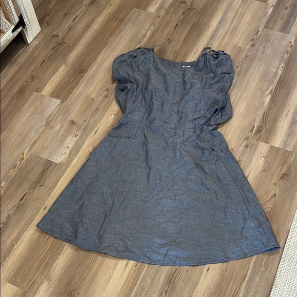 A New Day Gray A-Line Ruffled sleeveless Dress - Picture 1 of 6